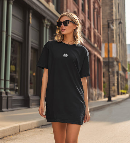 Women Tee Dress Essential - Black