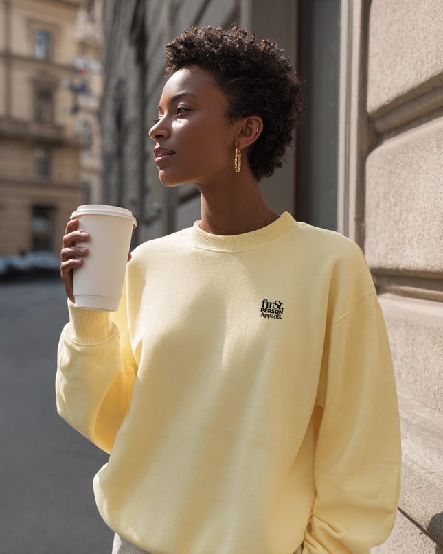 Women ''Essential'' Sweatshirt - Pastel Yellow