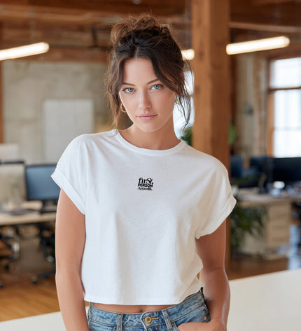 Women ''Essential'' Crop Tee - White